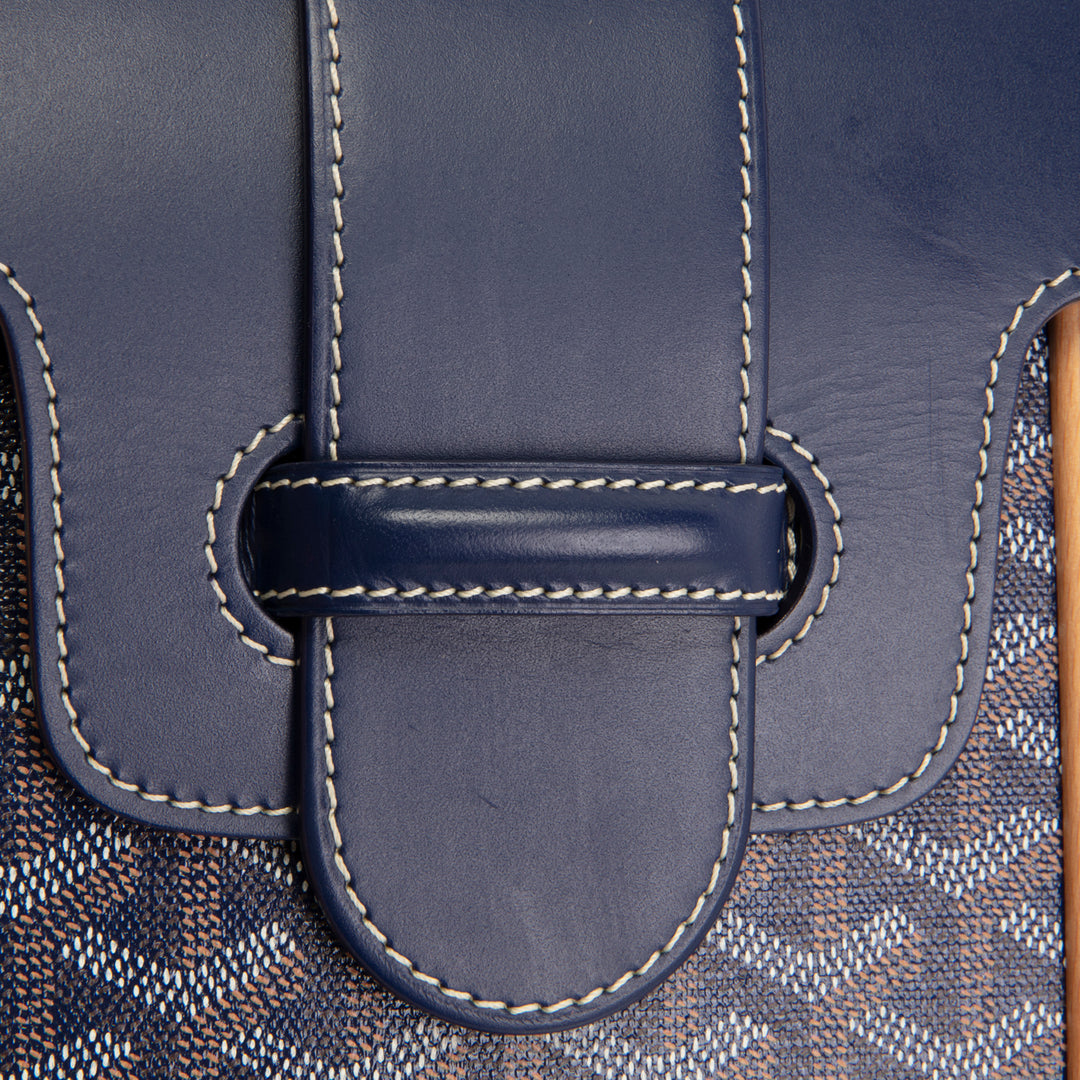 GOYARD Goyardine Structured Saigon PM - Navy Blue