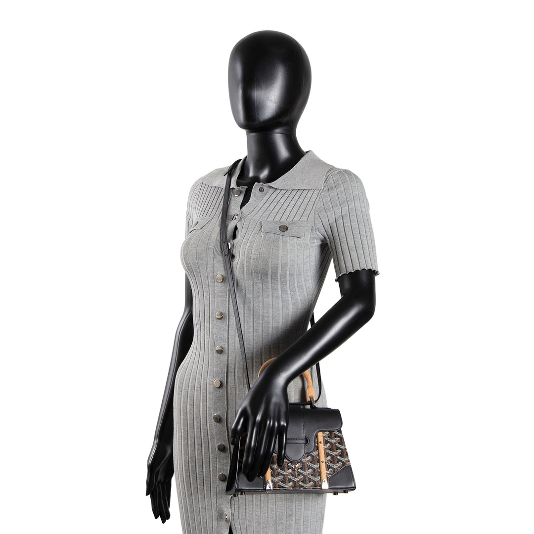 GOYARD Goyardine Structured Saigon Mini - Black