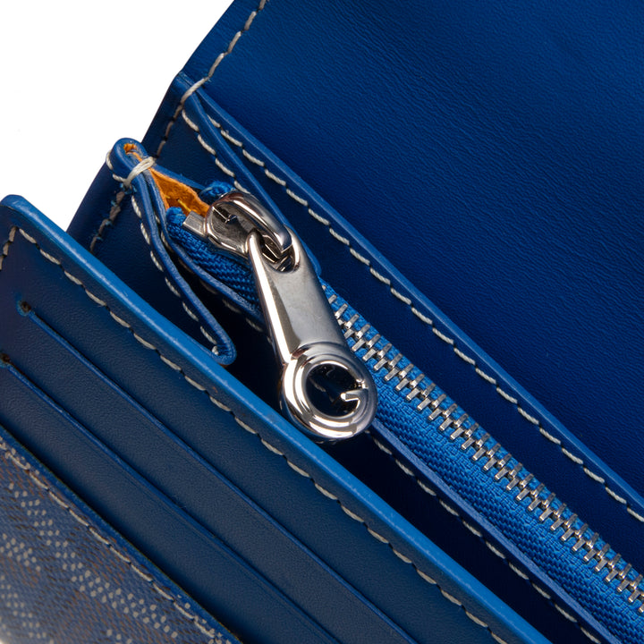 GOYARD Goyardine Richelieu Wallet Sky Blue