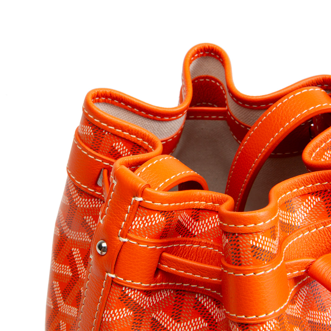 GOYARD Goyardine Petit Flot Bucket Bag - Orange