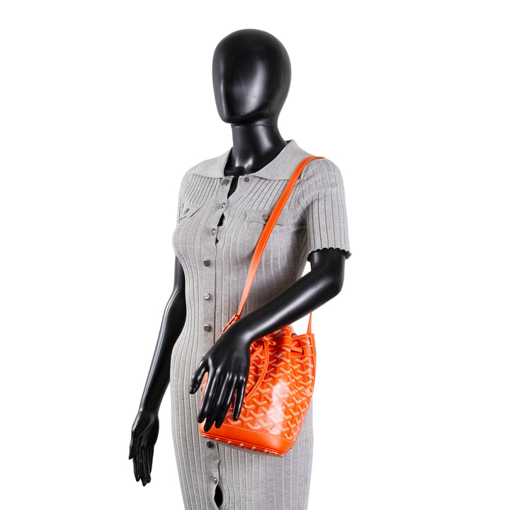 GOYARD Goyardine Petit Flot Bucket Bag - Orange