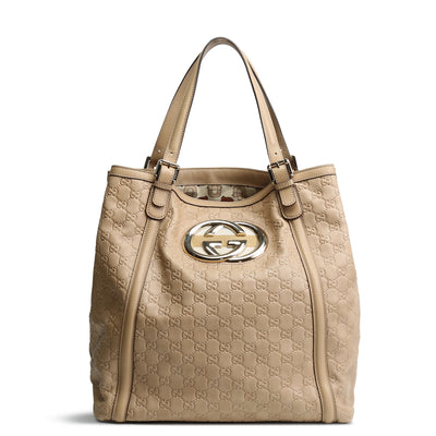 GUCCI Britt Large Tote - Beige