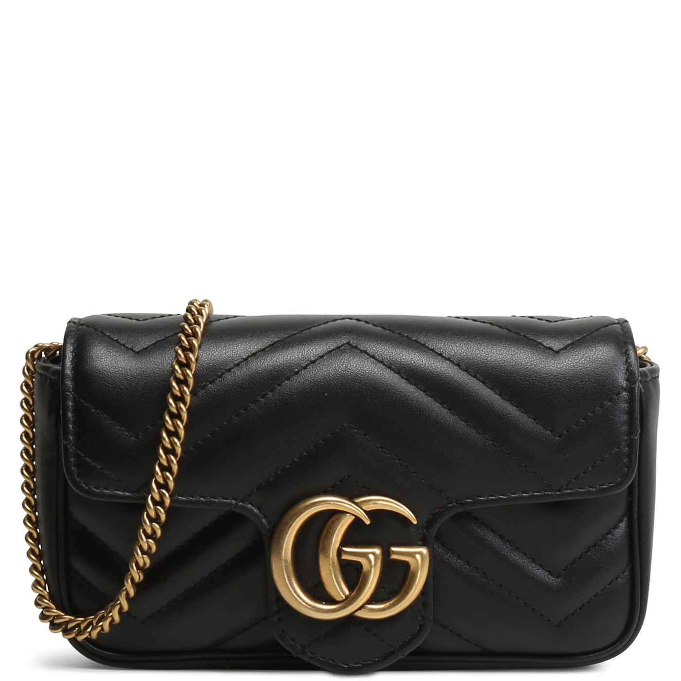 GUCCI Super Mini Marmont - Black