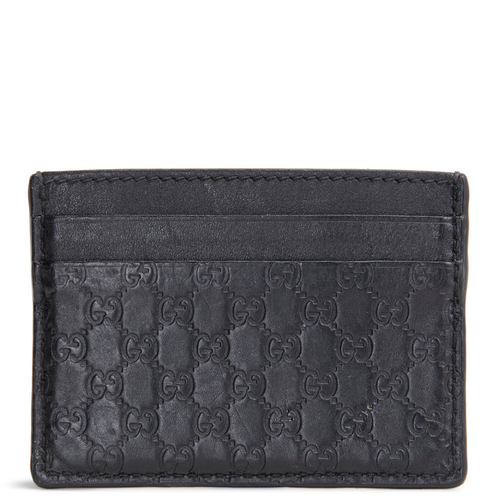 Gucci Microguccissima -Kartenhalter - Schwarzer Outlet Final Sale