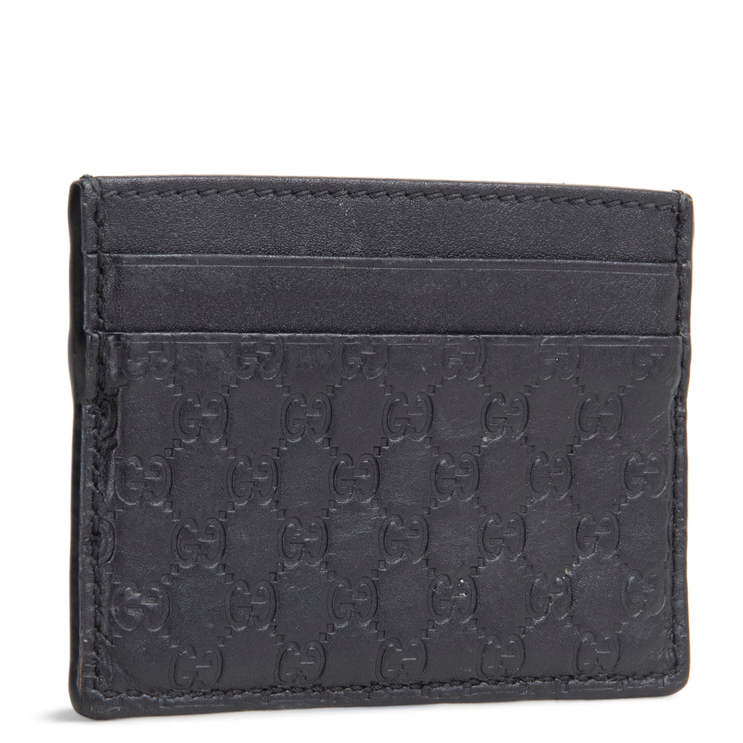 Gucci Microguccissima -Kartenhalter - Schwarzer Outlet Final Sale