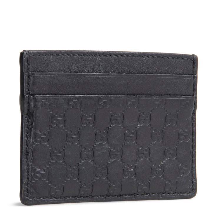 Gucci Microguccissima -Kartenhalter - Schwarzer Outlet Final Sale