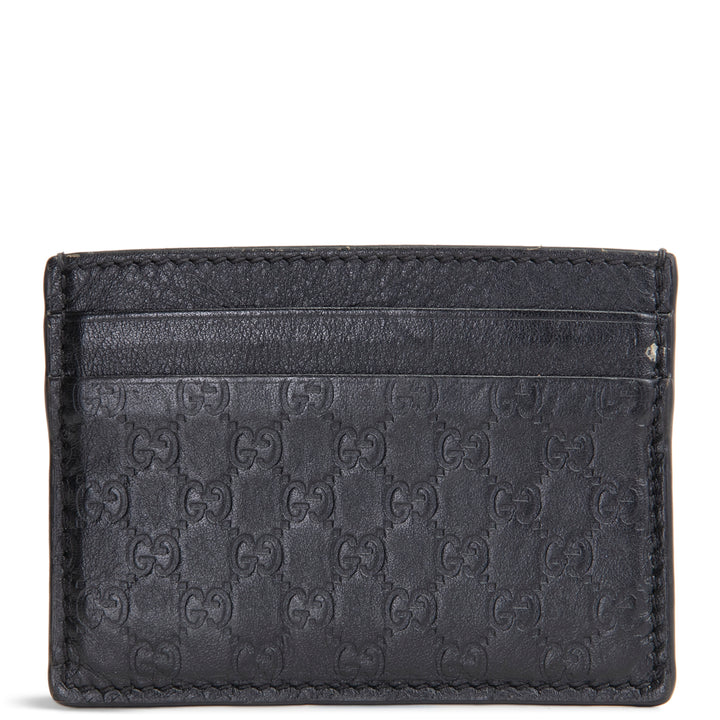 Gucci Microguccissima -Kartenhalter - Schwarzer Outlet Final Sale