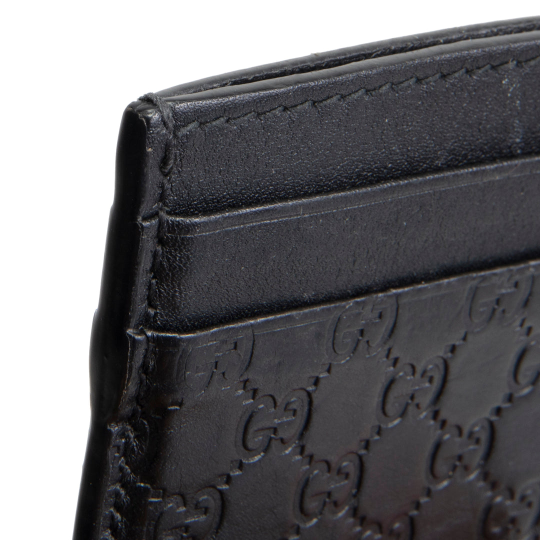 Gucci Microguccissima -Kartenhalter - Schwarzer Outlet Final Sale