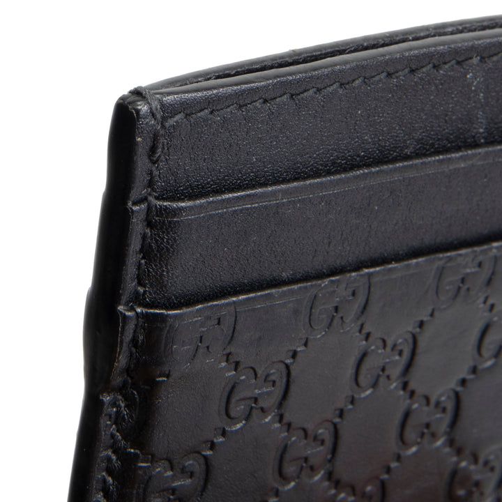 Gucci Microguccissima -Kartenhalter - Schwarzer Outlet Final Sale