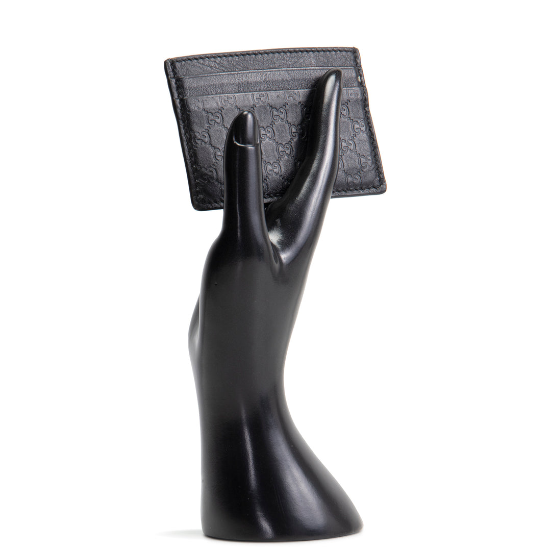 Gucci Microguccissima -Kartenhalter - Schwarzer Outlet Final Sale