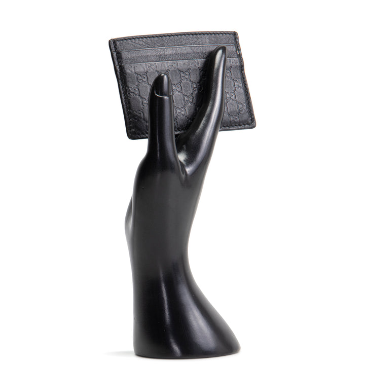 Gucci Microguccissima -Kartenhalter - Schwarzer Outlet Final Sale