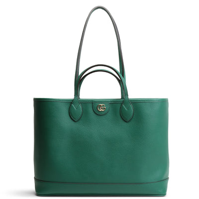 GUCCI Ophidia Leather Medium Tote Bag- Green