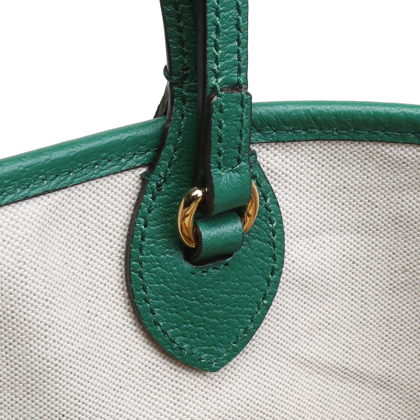 GUCCI Ophidia Leather Medium Tote Bag- Green