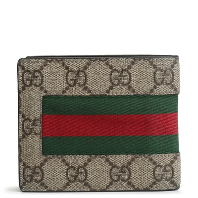 GUCCI GG Supreme Web BiFold Wallet OUTLET FINAL SALE