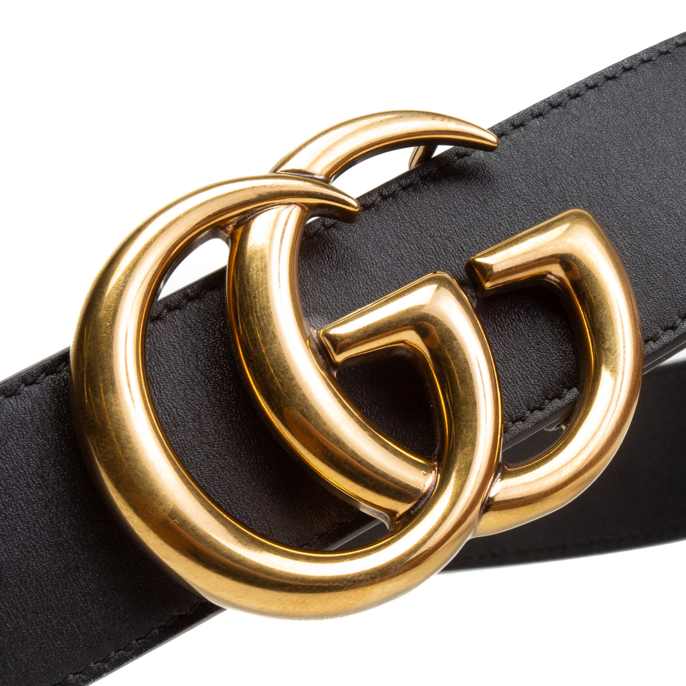 GUCCI Leather Marmont Belt - Black