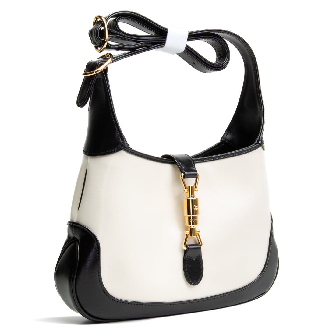 GUCCI 1961 Jackie Boarded Bi-Colored Hobo - Mystic White