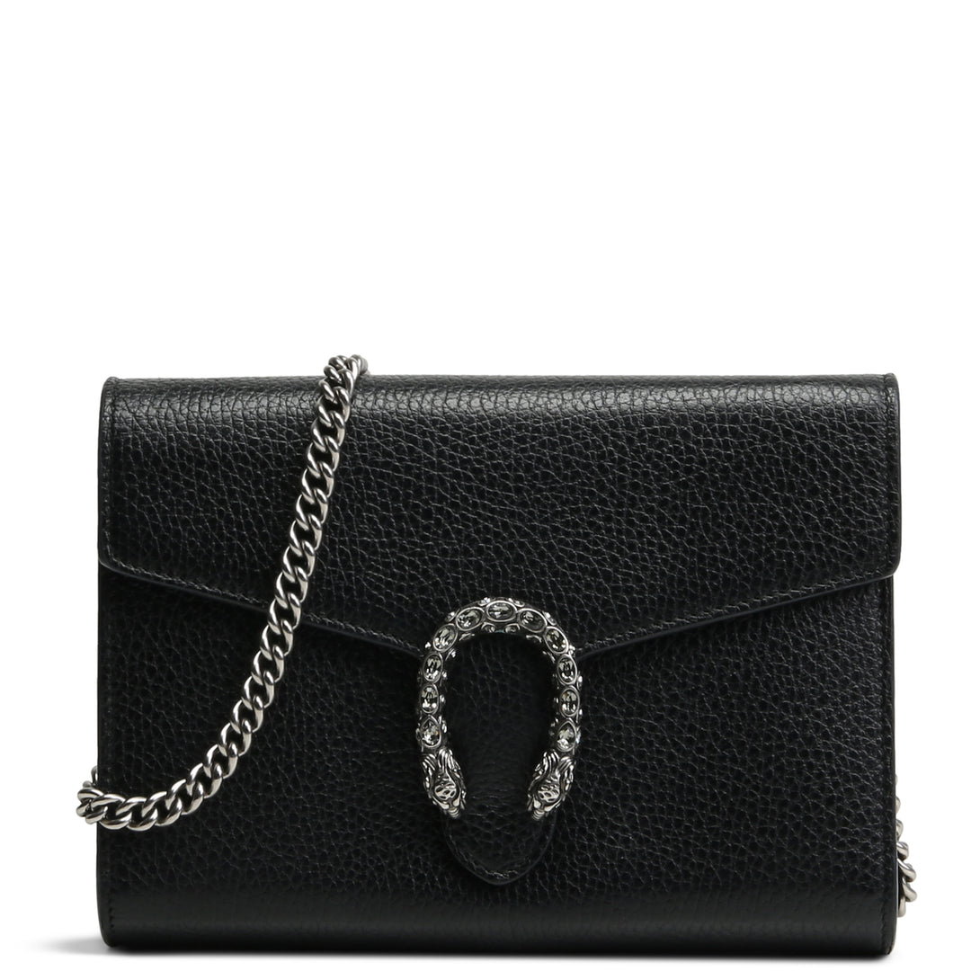 GUCCI Mini Dionysus Chain Wallet - Black