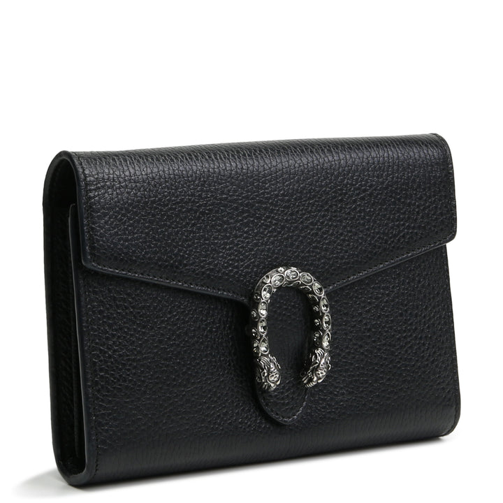 GUCCI Mini Dionysus Chain Wallet - Black