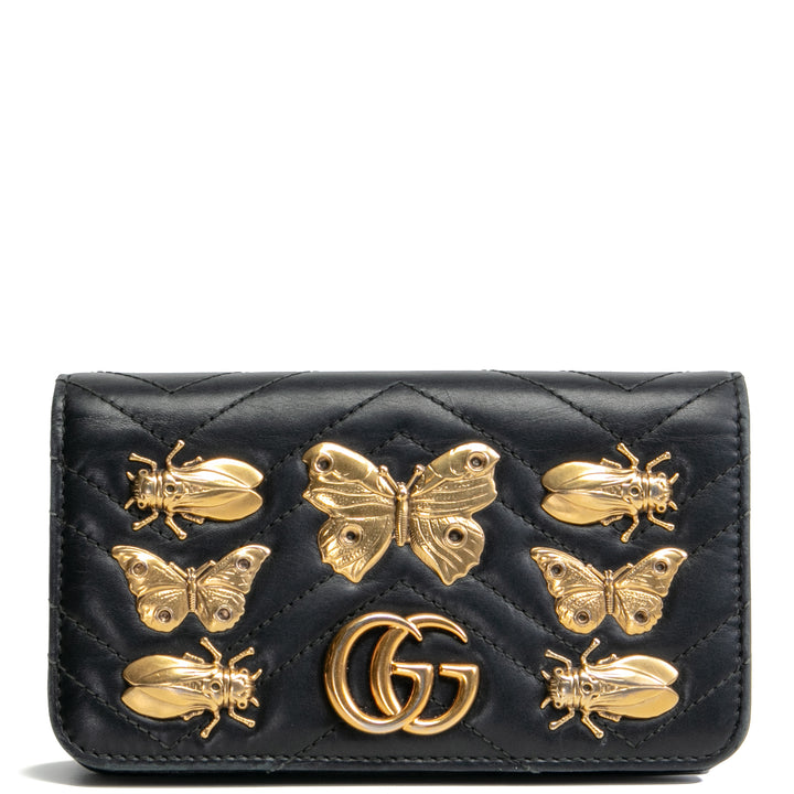 GUCCI Animal GG Mini Marmont Bag Black - OUTLET FINAL SALE