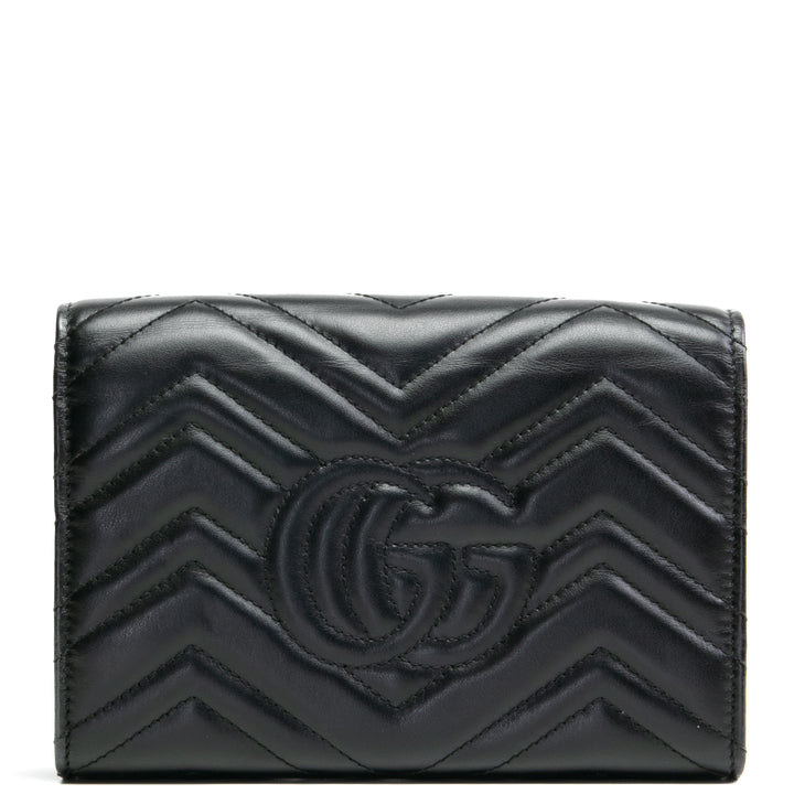 GUCCI GG Marmont Chain Wallet - Black