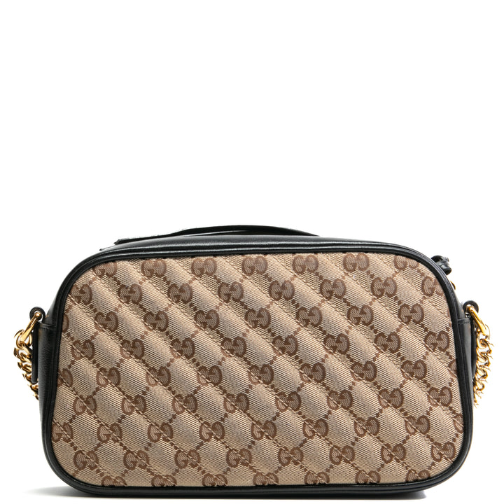 Gucci GG Leinwand kleiner Marmont-Tasche- Black Outlet Final Sale