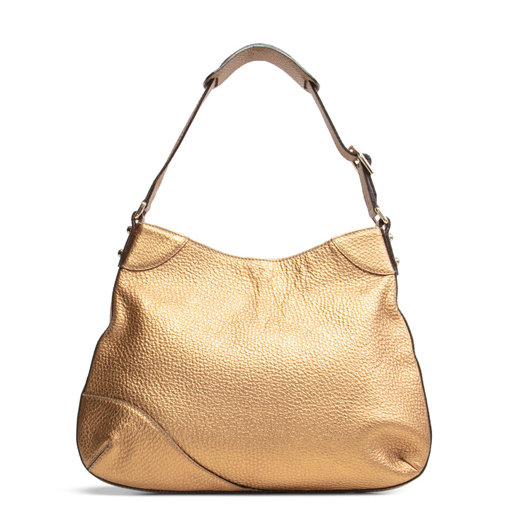 GUCCI Hasler Horsebit Hobo - Metallic Gold