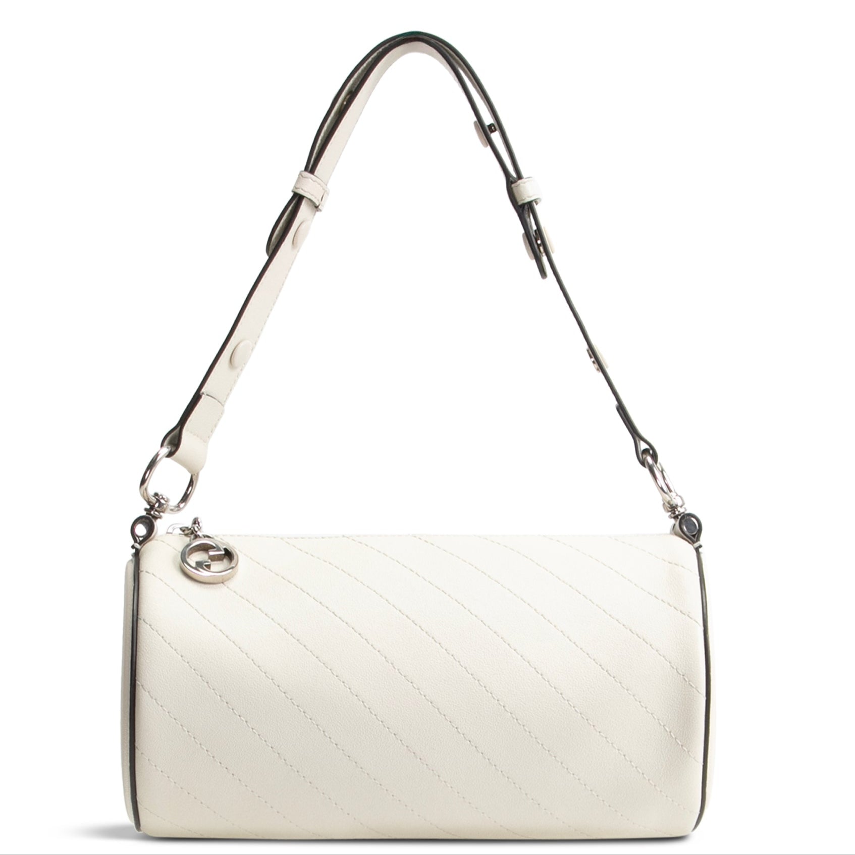 GUCCI オフホワイト スモール Blondie バッグ Gucci Blondie Shoulder Bag White in Leather with Gold-tone - US