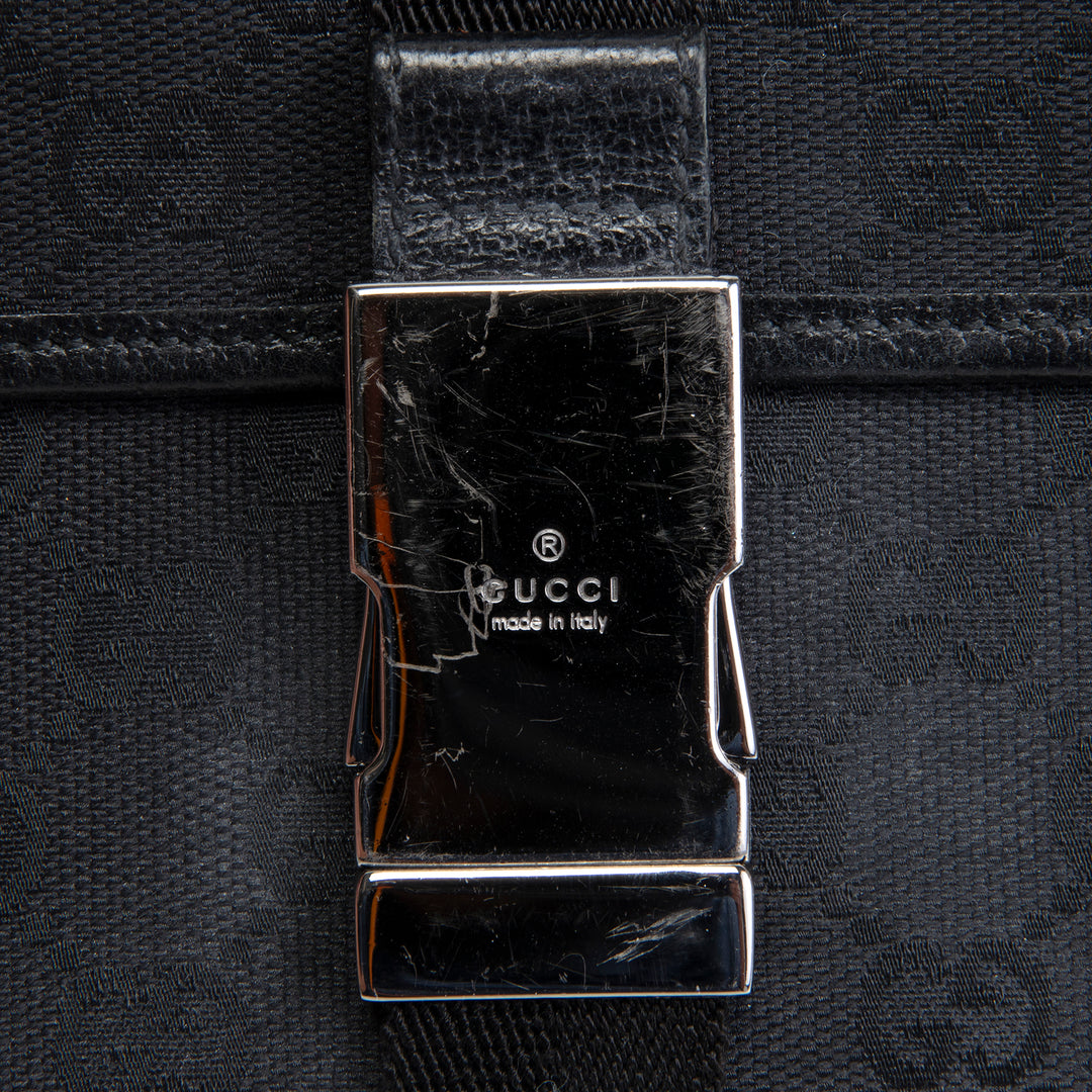 GUCCI GG Canvas Waist Bag - Black OUTLET FINAL SALE