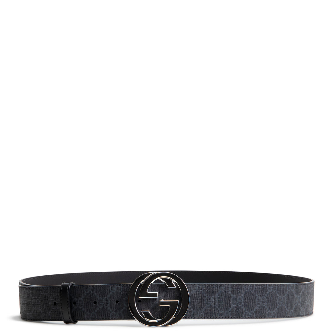 GUCCI GG Supreme Interlocking G Belt - Black