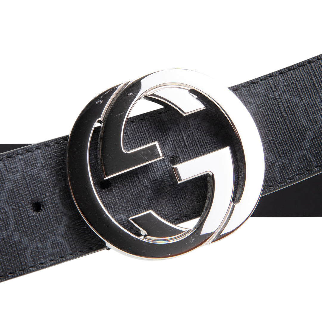 GUCCI GG Supreme Interlocking G Belt - Black