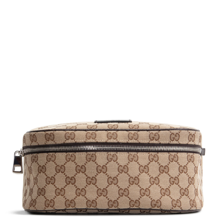 GUCCI GG Canvas Belt Bag - Beige & Ebony