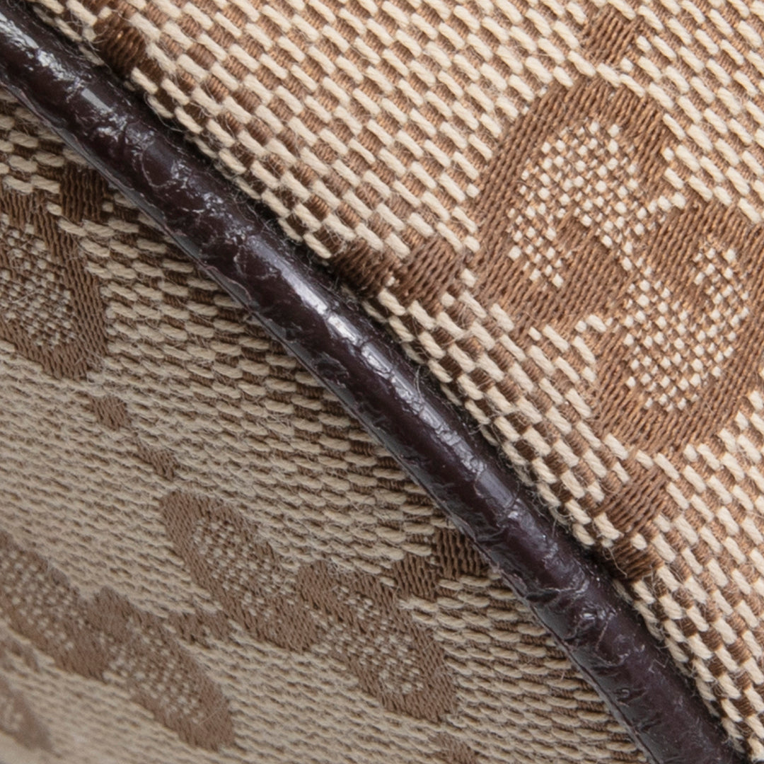 GUCCI GG Canvas Belt Bag - Beige & Ebony