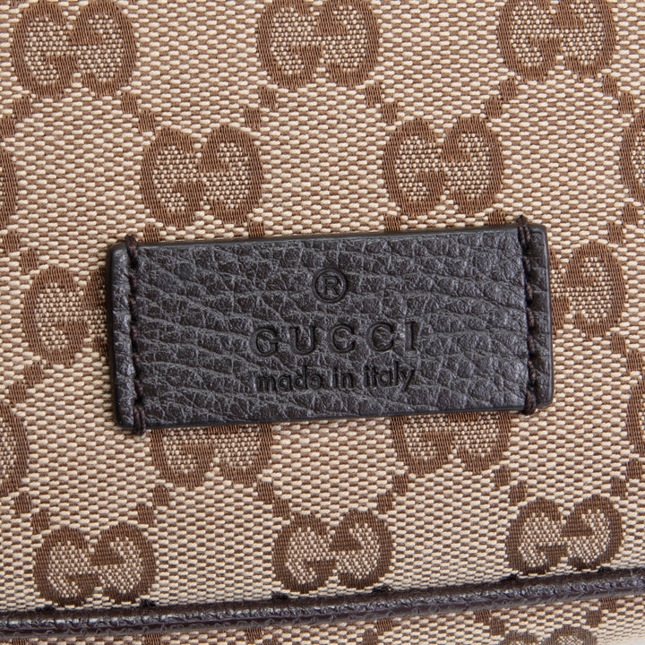 GUCCI GG Canvas Belt Bag - Beige & Ebony