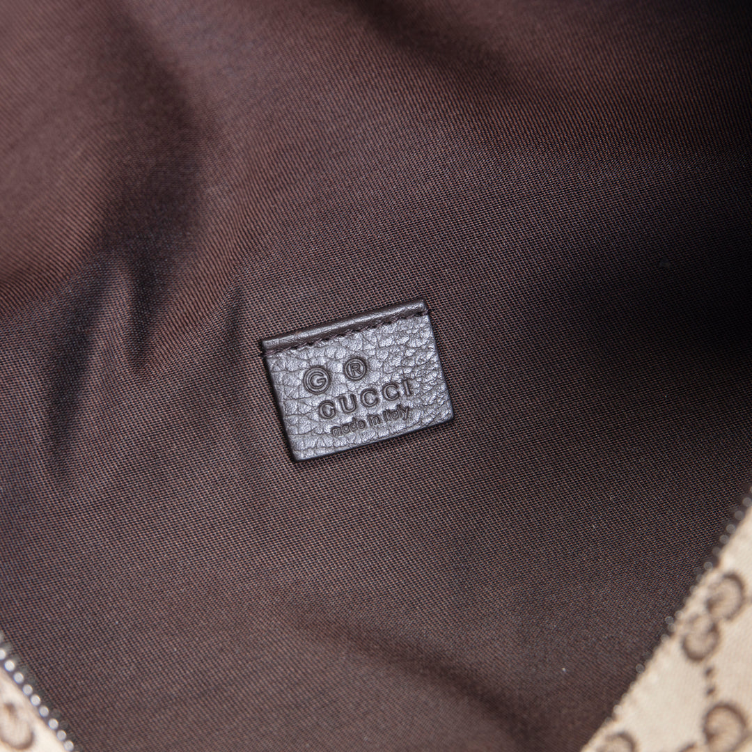 GUCCI GG Canvas Belt Bag - Beige & Ebony