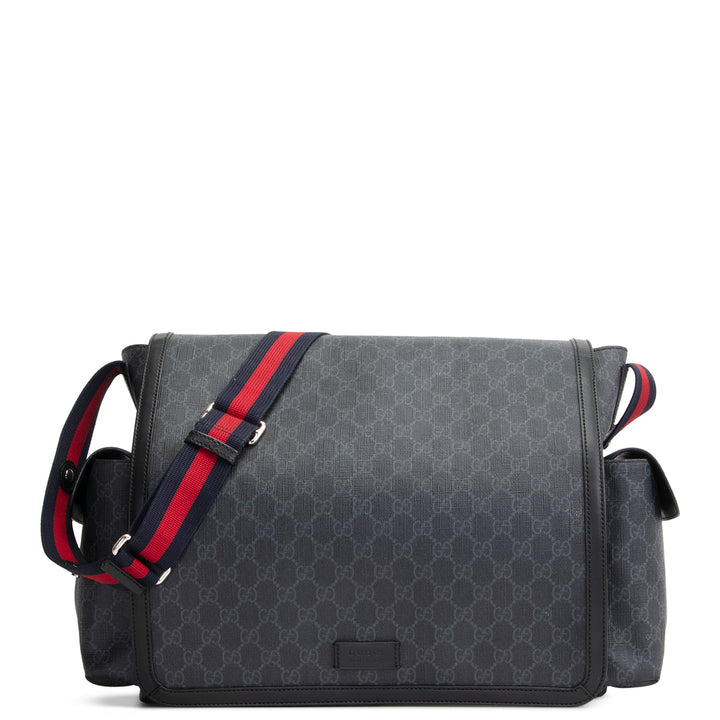 GUCCI GG Supreme Diaper Bag - Black