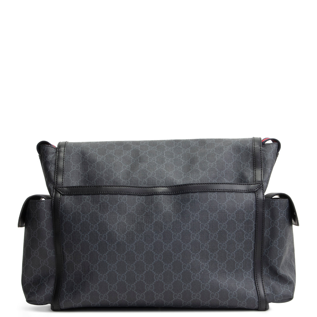 GUCCI GG Supreme Diaper Bag - Black