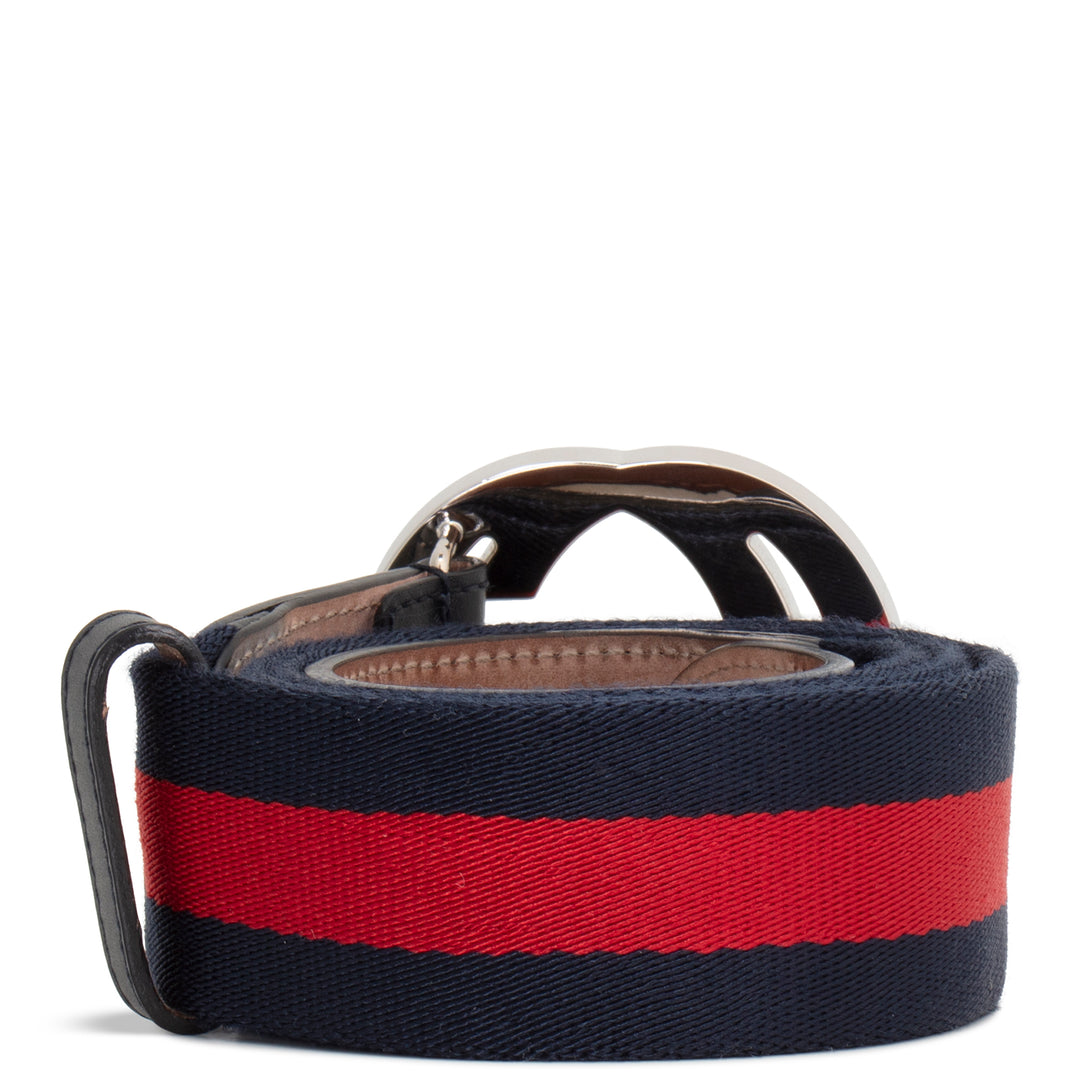 GUCCI Interlocking G Web Belt - Blue & Red OUTLET FINAL SALE