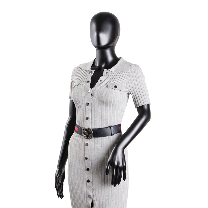 GUCCI Interlocking G Web Belt - Blue & Red OUTLET FINAL SALE