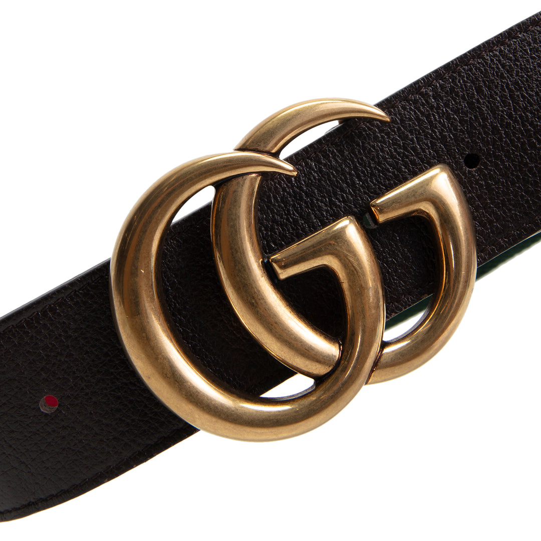 GUCCI GG Web Belt - Green & Red