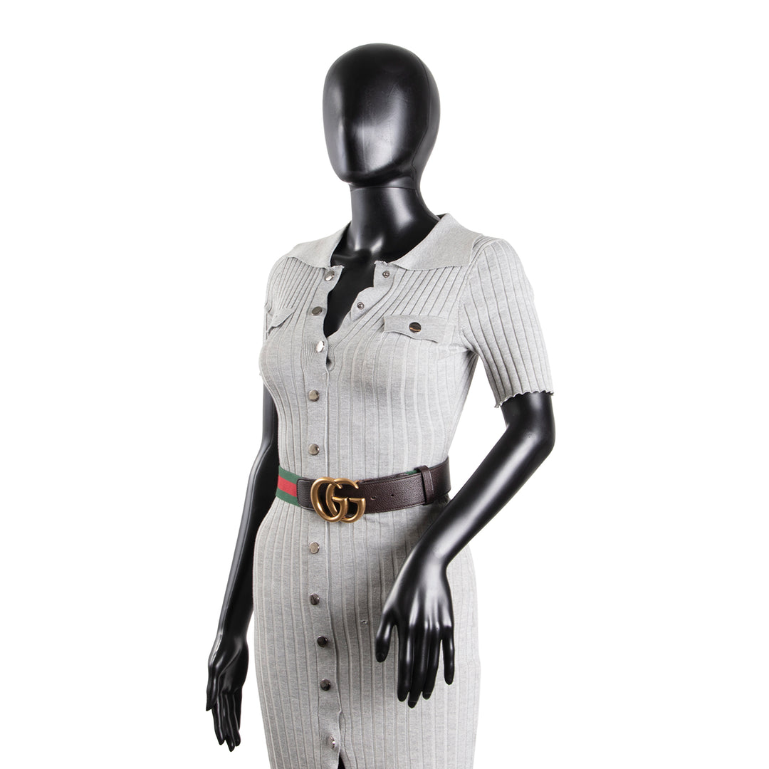 GUCCI GG Web Belt - Green & Red