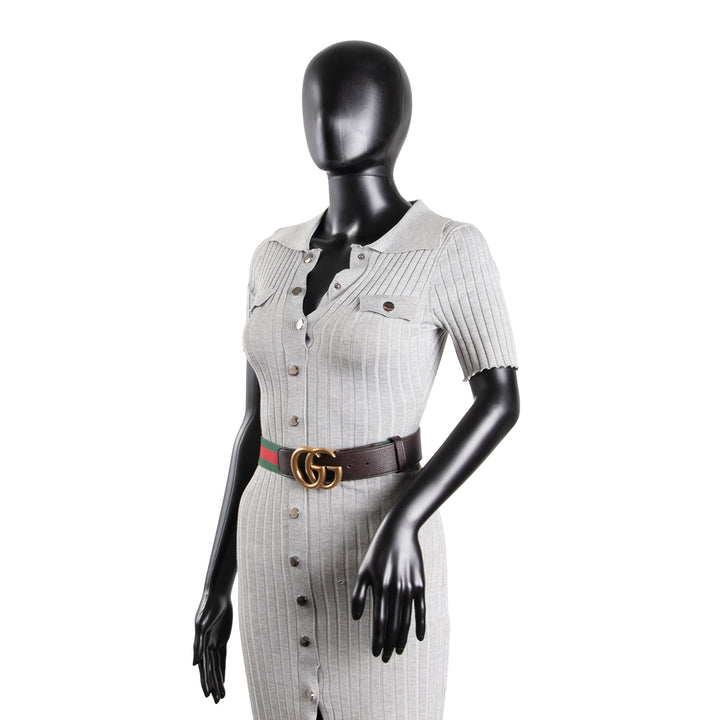 GUCCI GG Web Belt - Green & Red