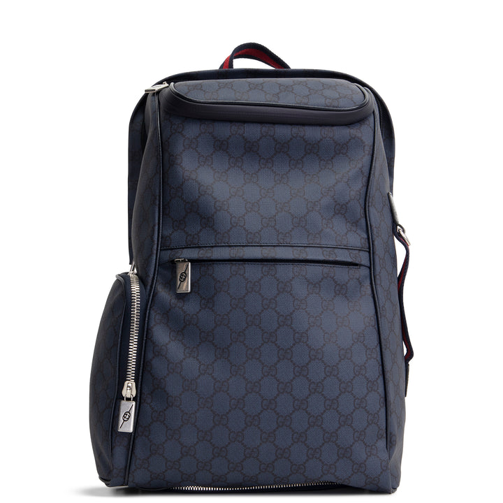 GUCCI Medium Backpack w/ Web - Navy