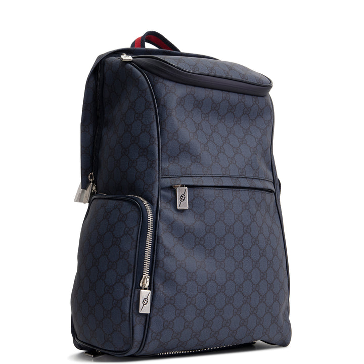GUCCI Medium Backpack w/ Web - Navy