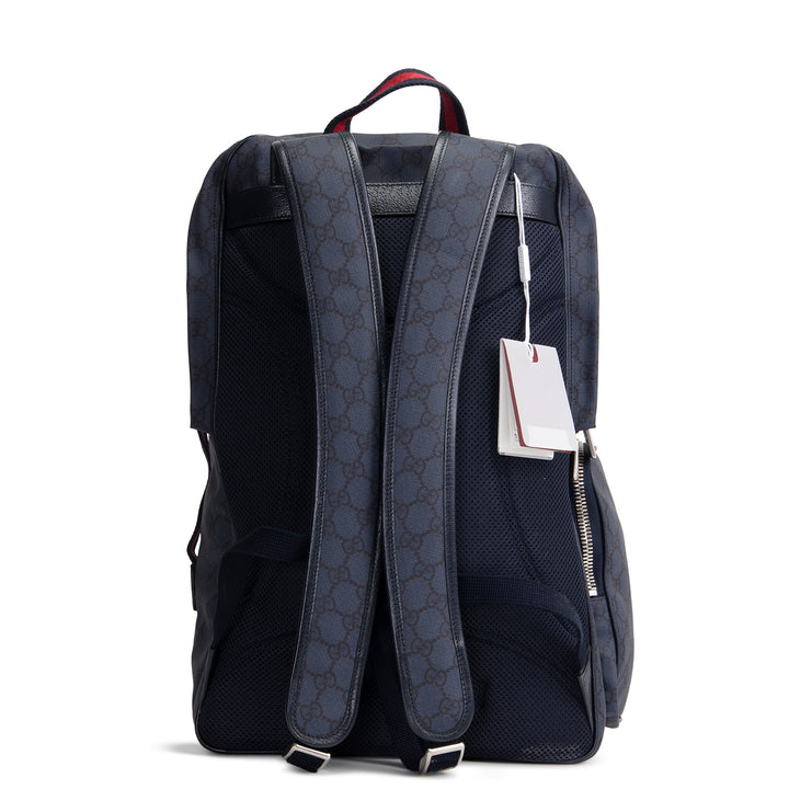 GUCCI Medium Backpack w/ Web - Navy