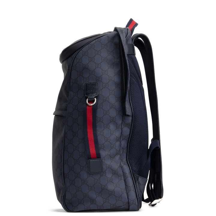 GUCCI Medium Backpack w/ Web - Navy