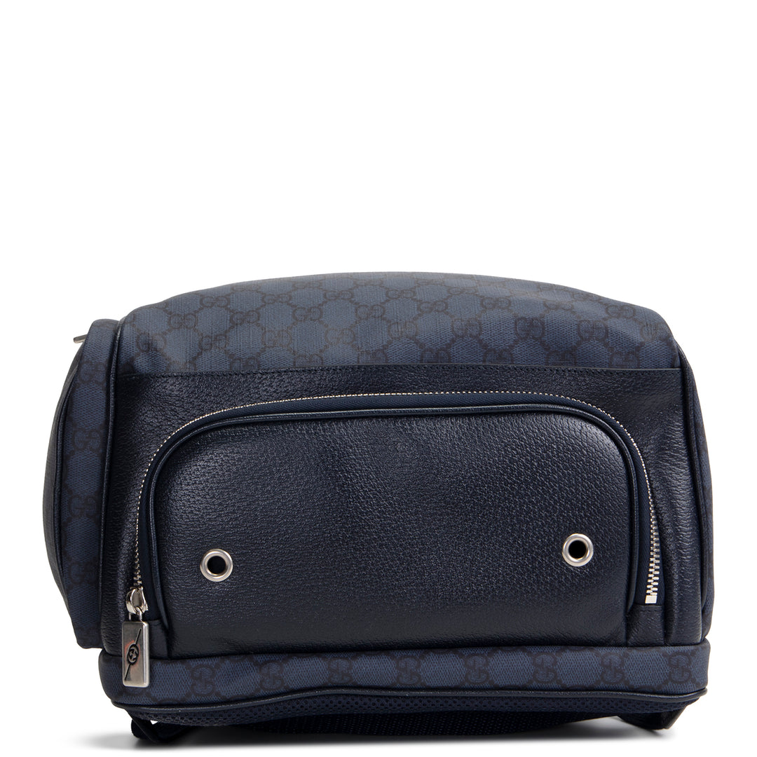 GUCCI Medium Backpack w/ Web - Navy