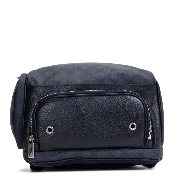 GUCCI Medium Backpack w/ Web - Navy