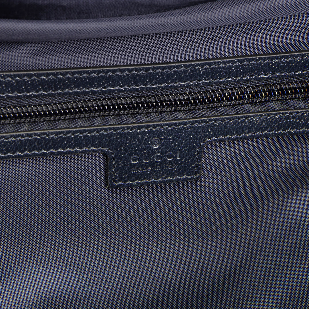 GUCCI Medium Backpack w/ Web - Navy