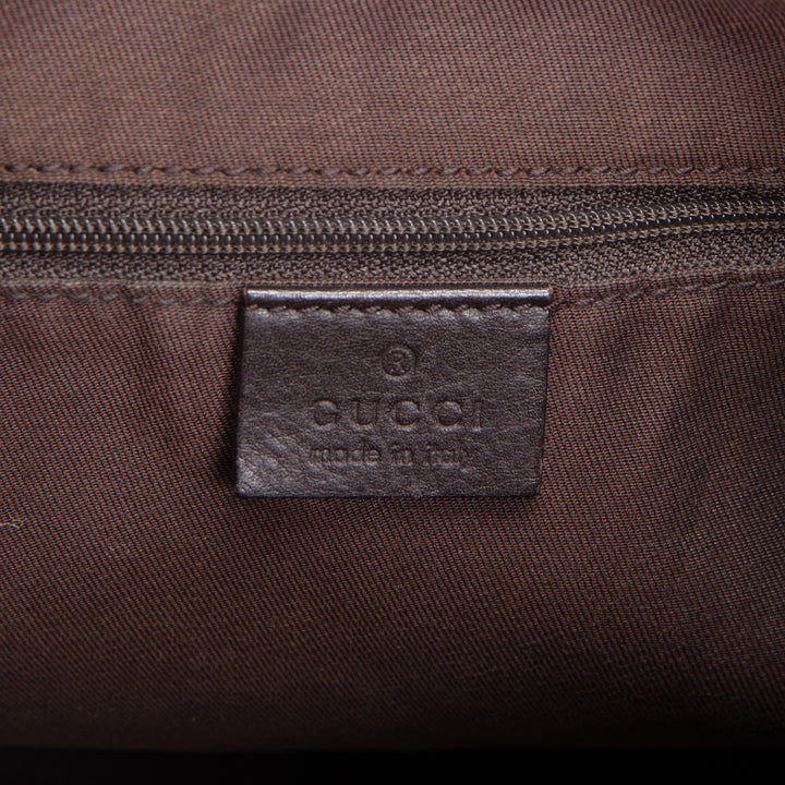 GUCCI GG Canvas Abbey D-Ring Shoulder Bag - Beige & Ebony