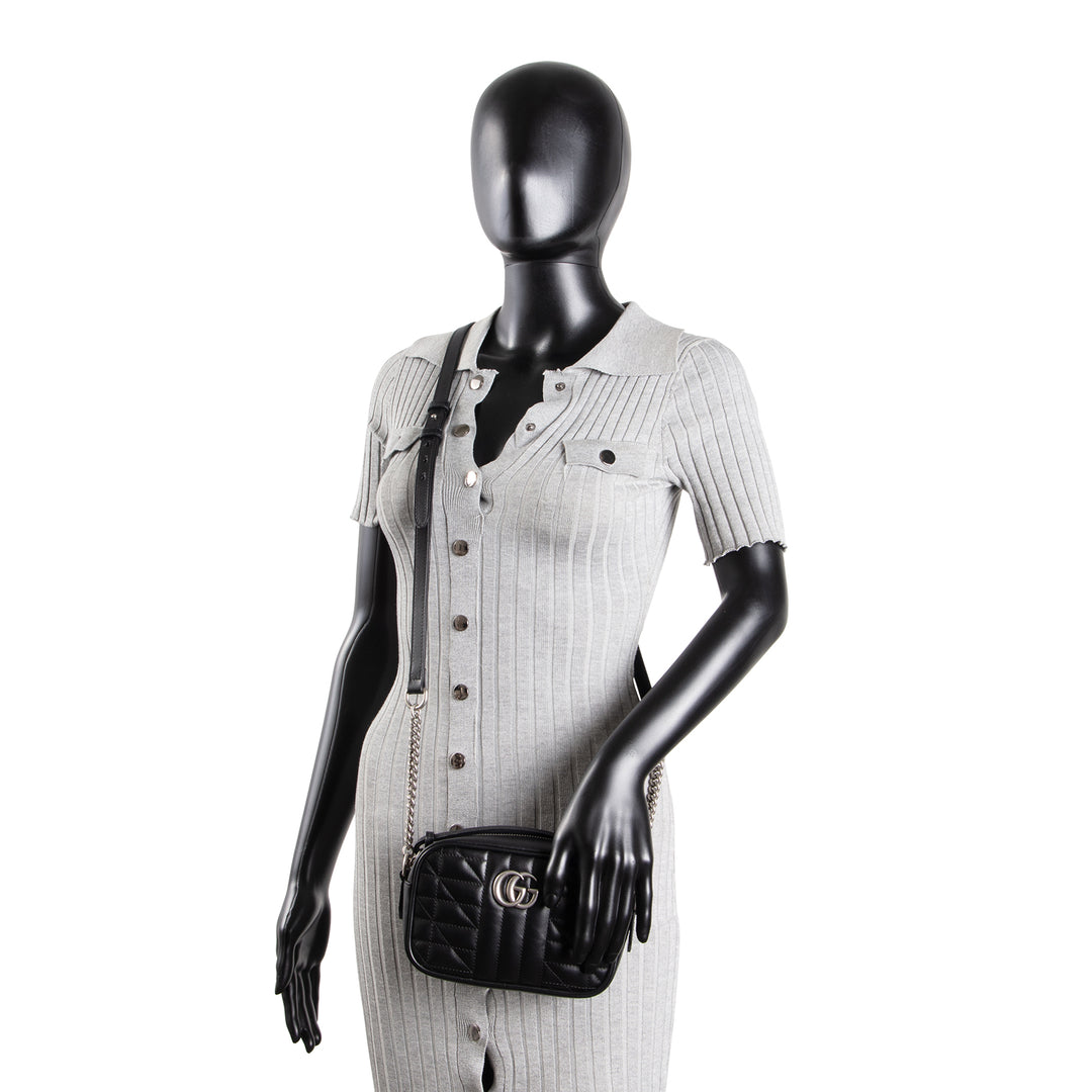 GUCCI GG Marmont Aria Camera Bag - Black